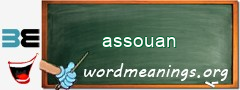 WordMeaning blackboard for assouan